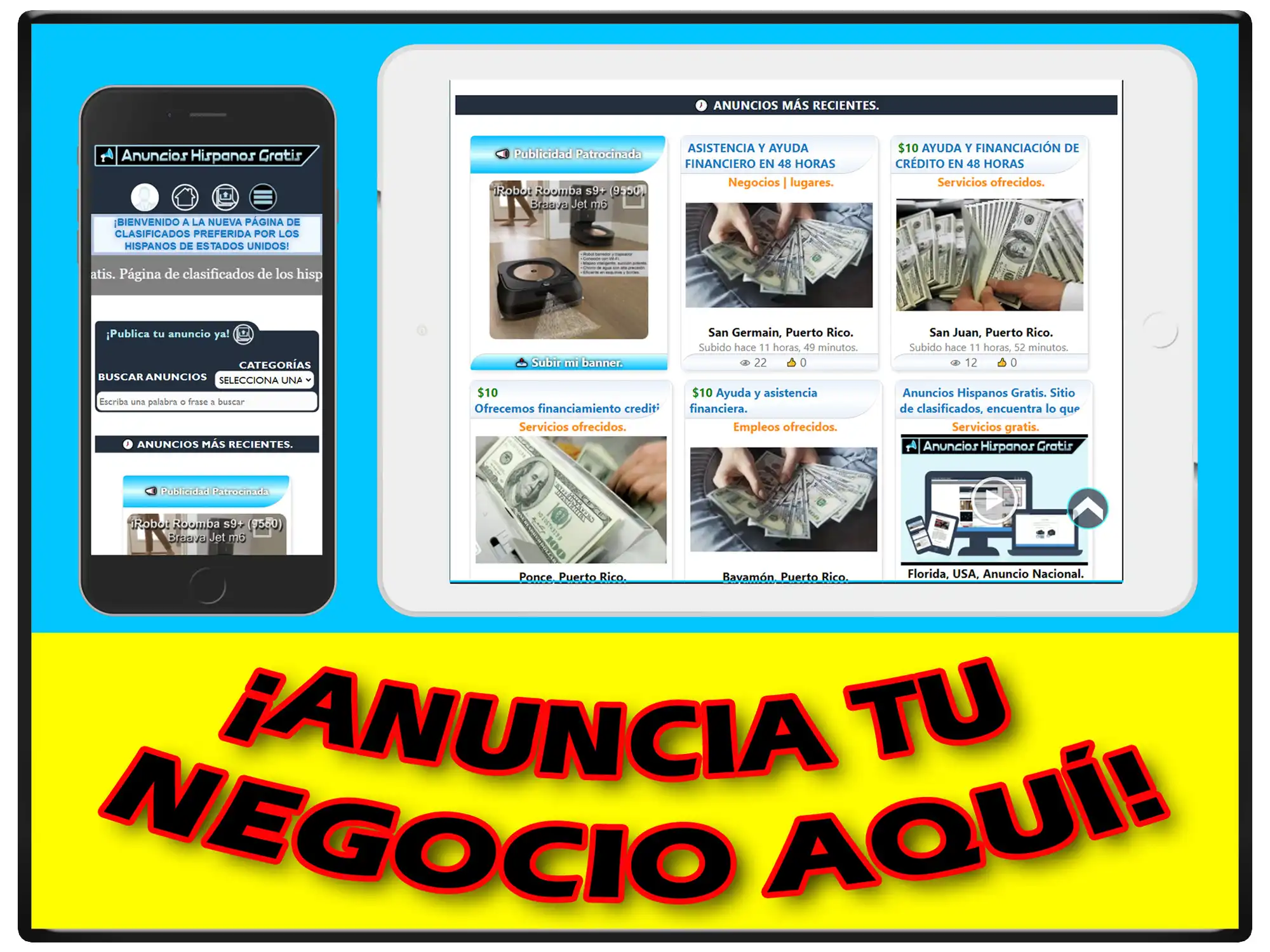 ANUNCIA GRATIS Y ENCUENTRA CLASIFICADOS EN ESPAÑOL.