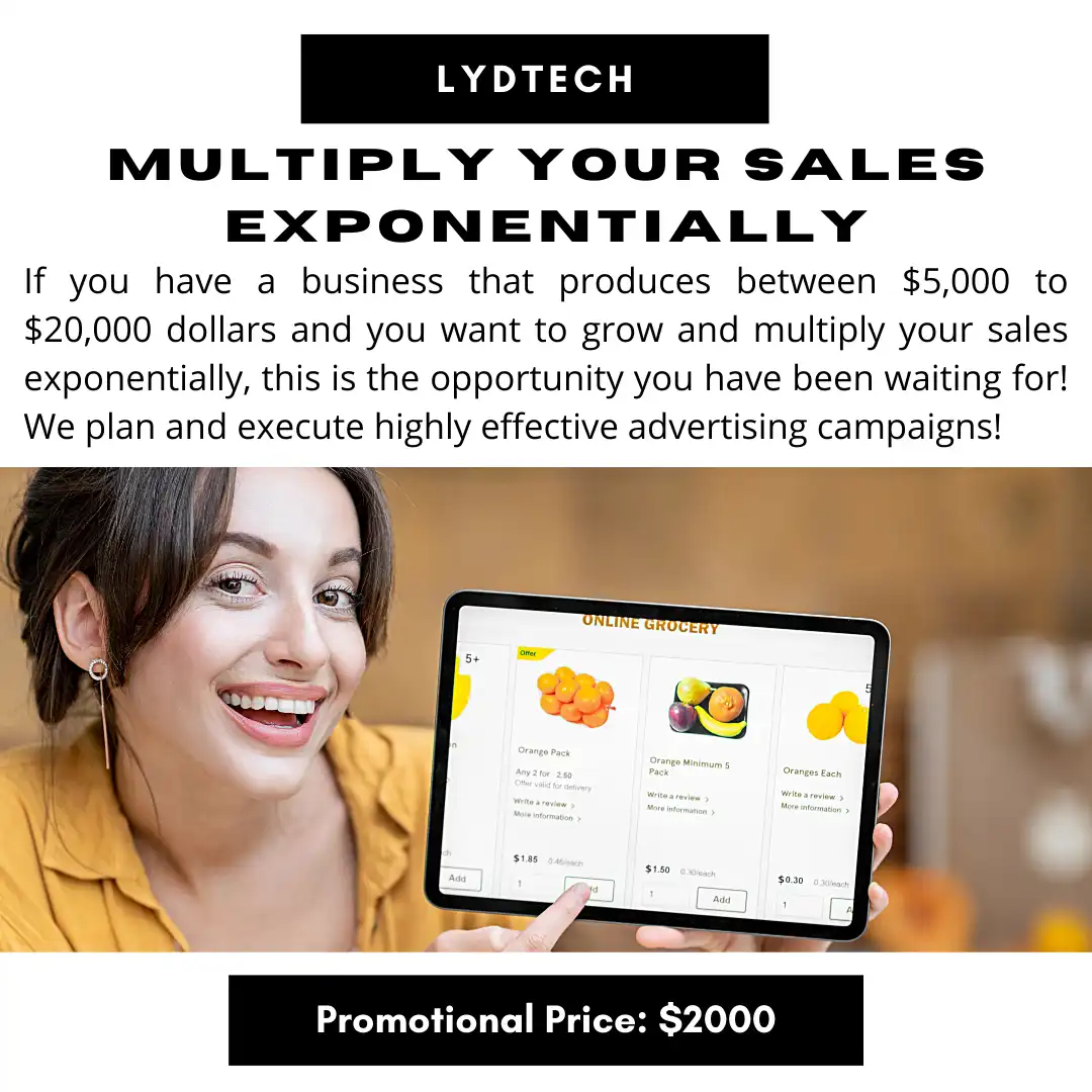 Sell ​​5 times more with your business or company! We take care of all digital advertising