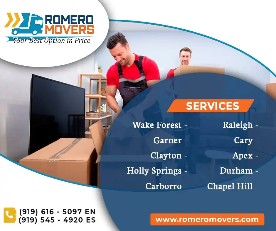 Moving services with Romero Movers.