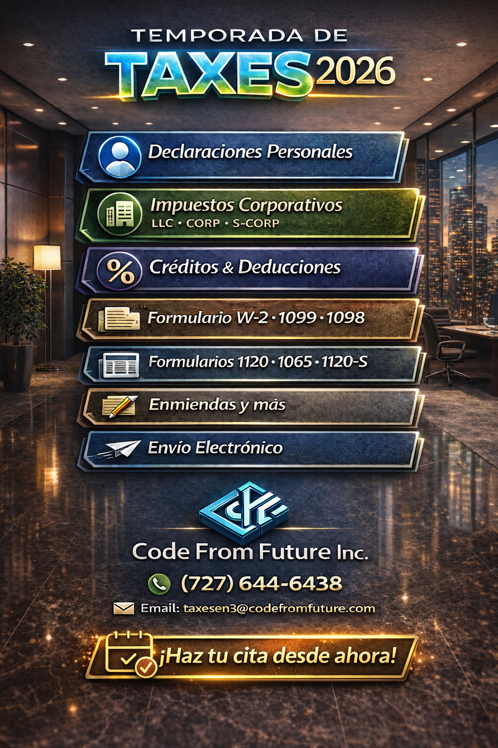 Taxes Individuales y Corporativos (Servicios Remotos)